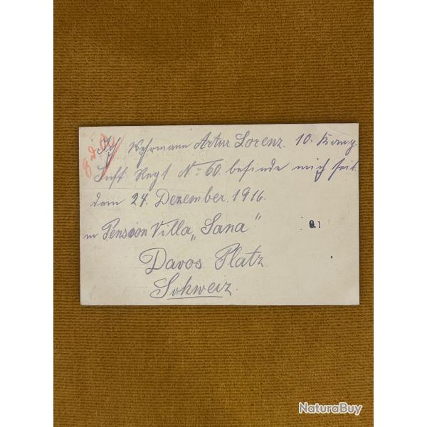 CARTE POSTALE D'UN PRISONNIER DE GUERRE ALLEMAND