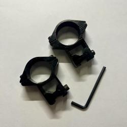 Fin collier haut diam&egrave;tre 25,4mm Rail 11mm en aluminium