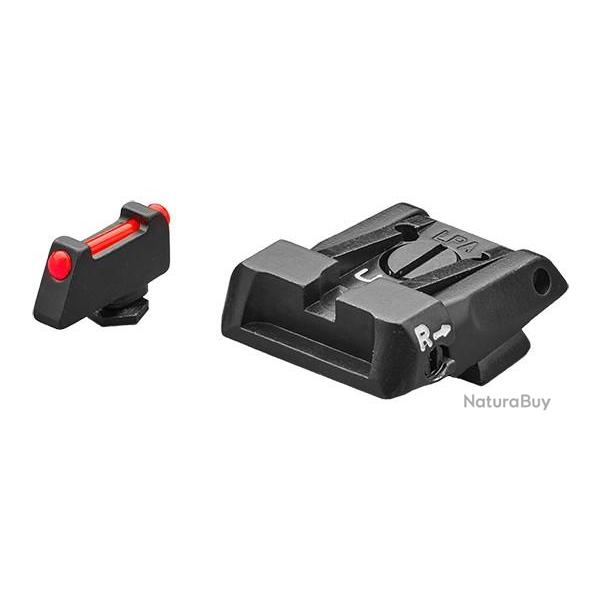 Hausse et guidon fluo r�glable LPA pour Glock 17 � 23 - 25 � 32 et 34