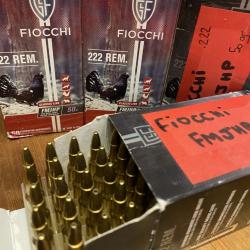 200 Cartouches FIOCCHI .222 REM FMJHP 50g