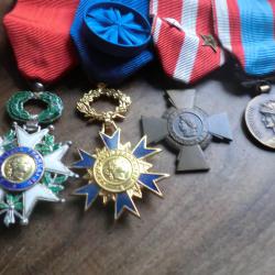 barrette m&eacute;dailles  r&eacute;publique fran&ccedil;aise