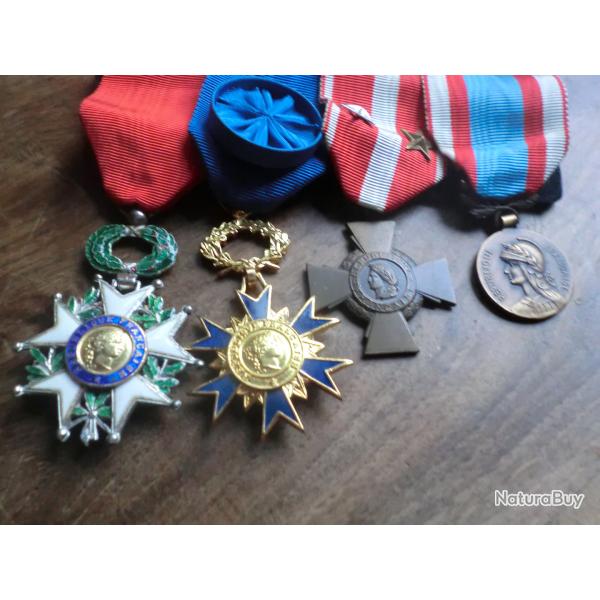 barrette m�dailles  r�publique fran�aise