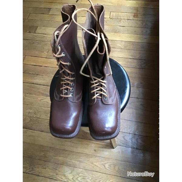 Rangers bottes brodequins originales arm�e su�doise cuir