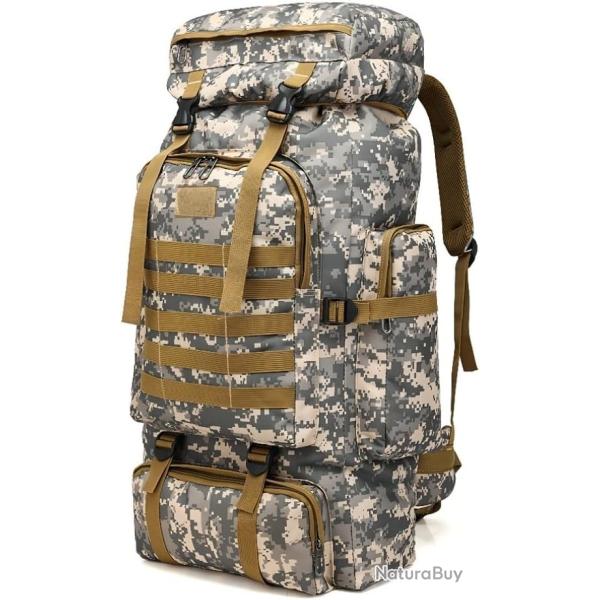 Sac � dos 80L Tactique Militaire Grande Capacit� Imperm�able Oxford 800D Alpinisme Chasse Randonn�e