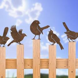 DECORATION JARDIN 5 OISEAUX METAL FACILES A INSTALLER SANS ENTRETIEN