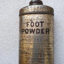 Bo&icirc;te &agrave; poudre pour les pieds du soldat am&eacute;ricain 1&egrave;re guerre (10.M)