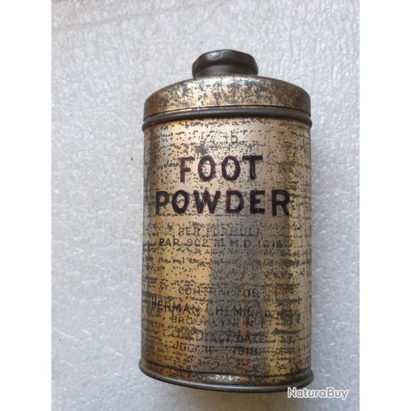 Bo�te � poudre pour les pieds du soldat am�ricain 1�re guerre (10.M)