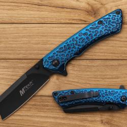 Couteau MTech Gentleman A/O Lame Tanto Acier 3Cr13MoV Manche Aluminum Blue Linerlock