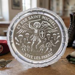 Coupelle Vide-poche Militaire 14cm : Saint Michel Vive les Paras - parachutistes troupes aeroportees