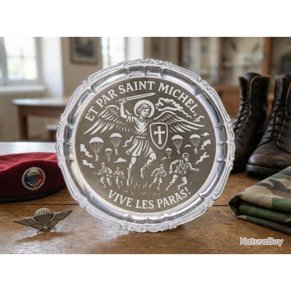 Coupelle Vide-poche Militaire 14cm : Saint Michel Vive les Paras - parachutistes troupes aeroportees