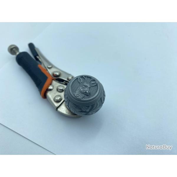 Boule de levier d'armement  " T�te de chevreuil "