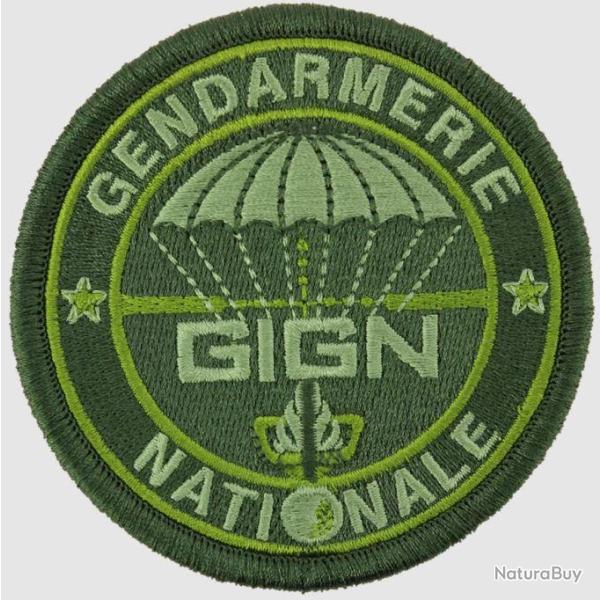 Ecusson Gendarmerie - GIGN Basse visibilit� Vert