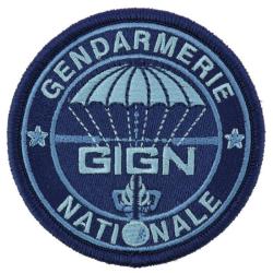 Ecusson Gendarmerie - GIGN Basse visibilit&eacute; Bleu