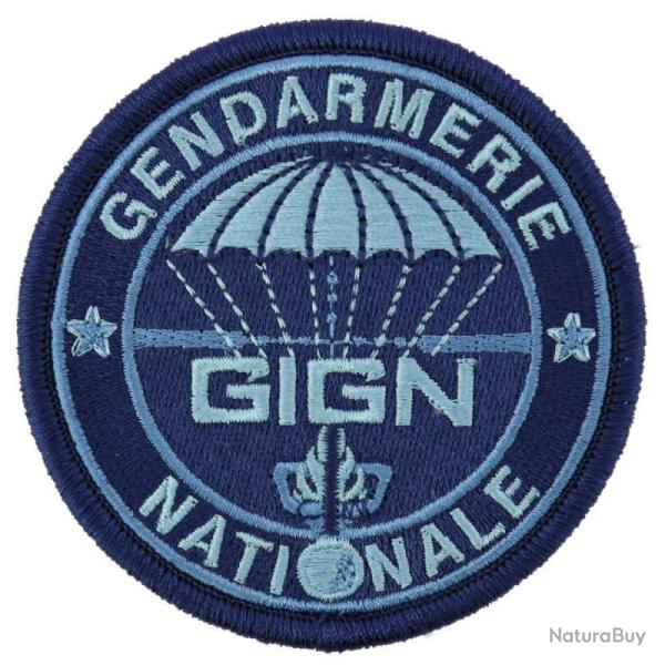 Ecusson Gendarmerie - GIGN Basse visibilit� Bleu