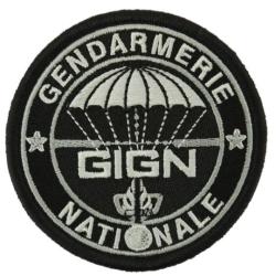 Ecusson Gendarmerie - GIGN Basse visibilit&eacute; Noir
