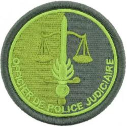 Ecusson Gendarmerie - OPJ Basse visibilit&eacute; Vert