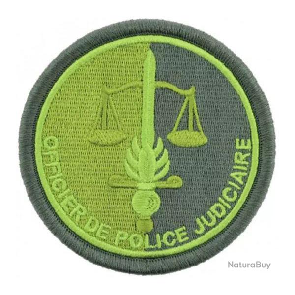 Ecusson Gendarmerie - OPJ Basse visibilit� Vert