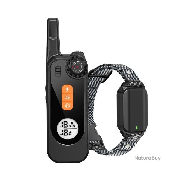 Collier de Dressage Chien IPX7 T�l�commande Longue Port�e Bip Vibration Stimulation Anti-Aboiement