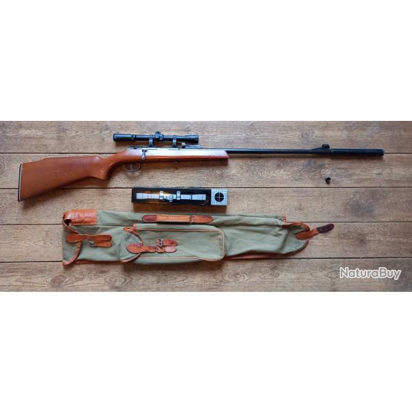 Carabine 22LR STAR G2 avec lunette et silencieux dans sa sacoche