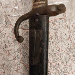 Ba&iuml;onnette Mod&egrave;le 1866 chassepot prise de guerre Modifi&eacute; Kirshbaum