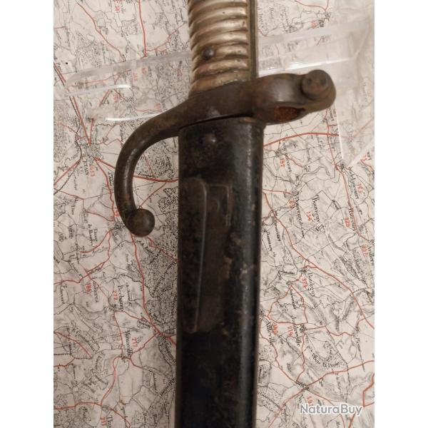 Ba�onnette Mod�le 1866 chassepot prise de guerre Modifi� Kirshbaum