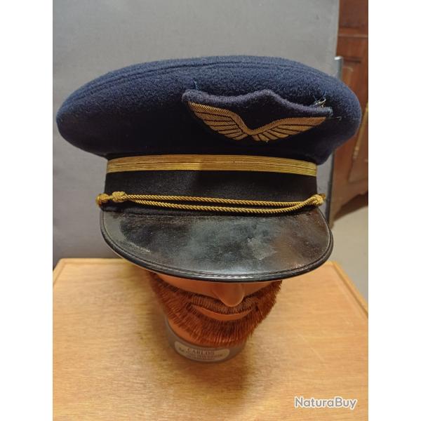Belle ancienne casquette militaire de l'Arm�e de l'Air - adjudant chef - fin 70