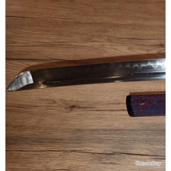 Katana en acier sup�rieur, incassable, tremp� � l'argile : haute qualit�, tranchant, pour couper