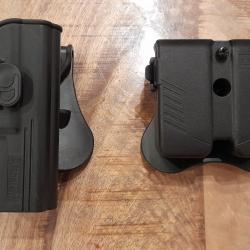 Holster rigide AMOMAX + Porte Chargeur CQC Universel (x2)