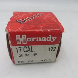 HORNADY OGIVES CAL 17 .172 25GR HP X100