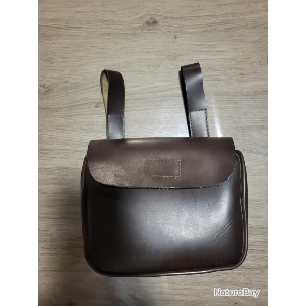 Petite sacoche ball trap cuir neuf