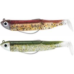 LEURRE FIIISH BLACK MINNOW N&deg;1 70 DOUBLE COMBO WINE GLITTER / KAKI PAILLETE
