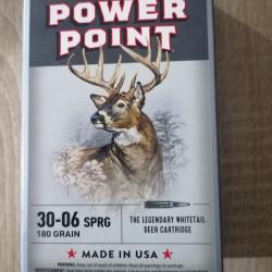 Bo&icirc;te de 20 balles cal 30 06 180 gr power point winchester