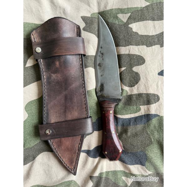 Couteau bowie artisanal forg�