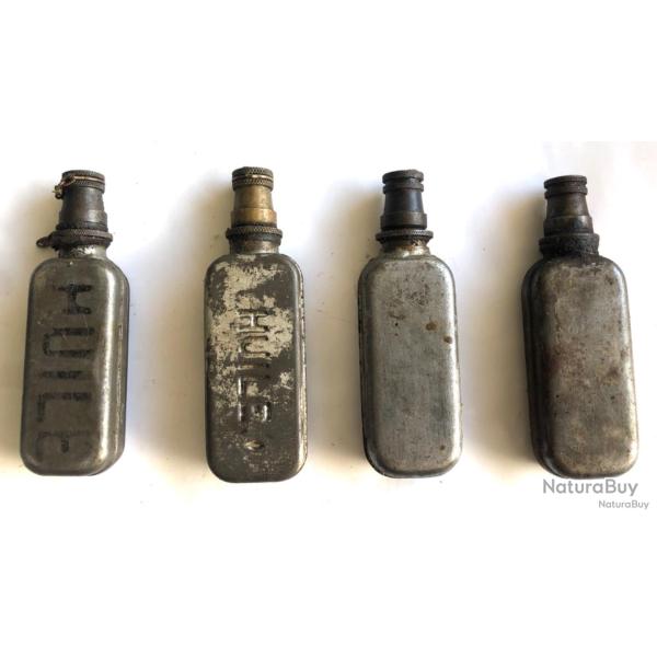 Lot de 4 burettes, huilier, m�tallique MAS 36