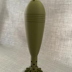 Obus Wgr 34 de 39/45 &agrave; l'&eacute;chelle 1 r&eacute;alis&eacute; en 3D (R&eacute;plique inoffensive )