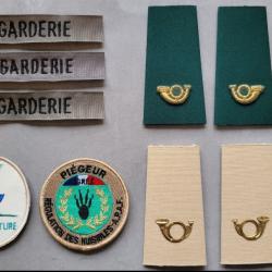 ENSEMBLE INSINES GARDE CHASSE, GARDE PARTICULIER. GARDE FORESTIER