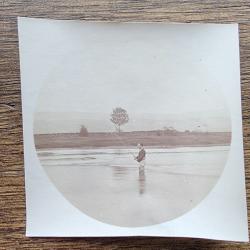 PHOTO ANCIENNE PECHE A LA MOUCHE.