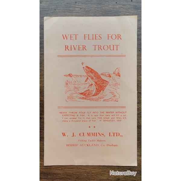 BROCHURE PUBLICITAIRE PECHE A LA TRUITE