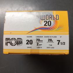 Munitions Calibre 20/70 plomb 7.5