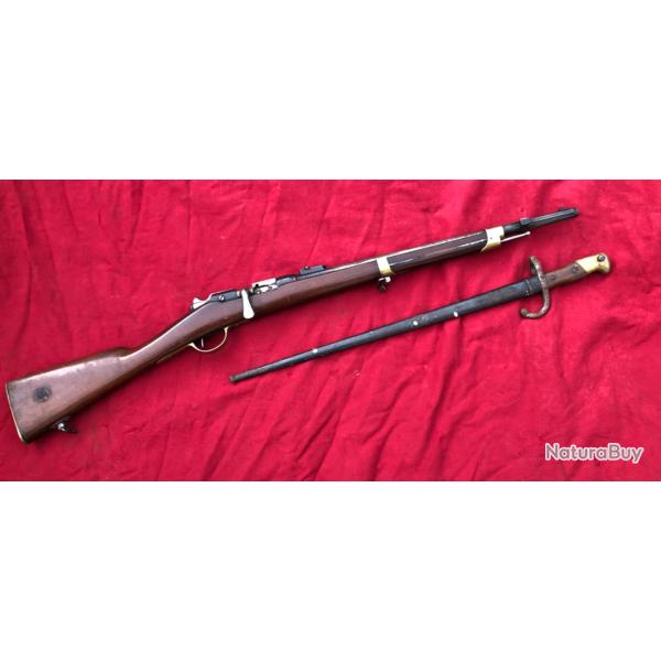CARABINE GRAS 1874/80 VARIANTE SURPLUS BELGE POUR L'EXPORT 1920 CAL 11 MM GRAS
