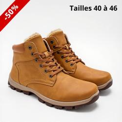 Chaussures de randonn&eacute;e fourr&eacute;es 40 &agrave; 46 - Marron clair - Livraison gratuite et rapide