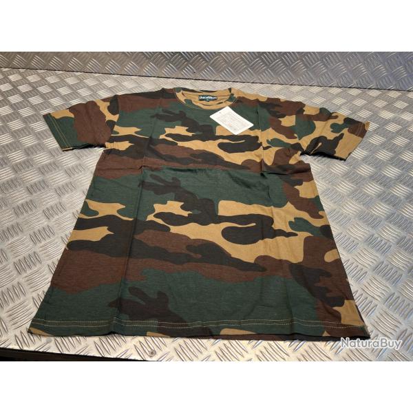t-shirt camouflage ce en coton taille s ducatillon
