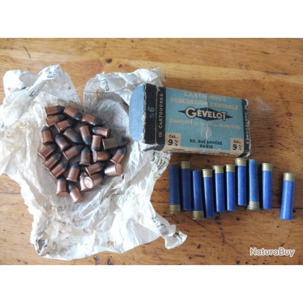 balles et cartouches 9 mm flaubert poudre noire pour armes de salon