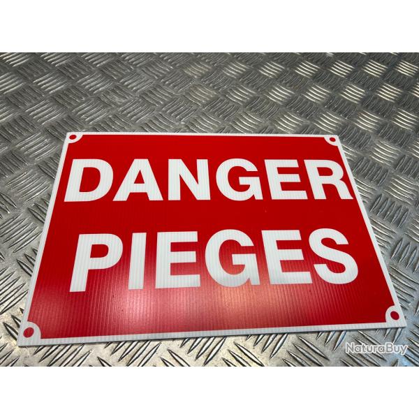 Panneau danger pieges akilux 26 x 20cm