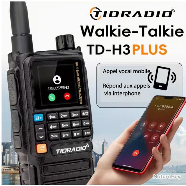 Radio Amateur Portable, Talkie-Walkie Bidirectionnel Longue Port�e avec AM/FM. H3 plus