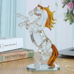 Sculpture Cheval en cristal - L'&eacute;lan pur