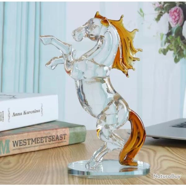 Sculpture Cheval en cristal - L'�lan pur