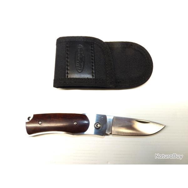 COUTEAU PLIANT FALLKNIVEN MODLE U1 - LAME DE 64MM - MANCHE EN BOIS DE FER