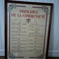 TREIZE AFFICHES PRINCIPE DE LA COMMUNAUT&Eacute; SOUS L'&Eacute;TAT DE VICHY WW2.