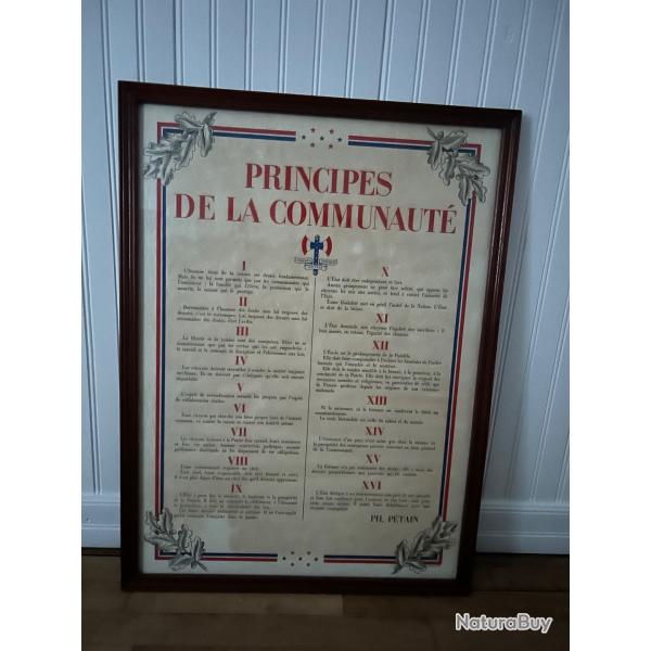 TREIZE AFFICHES PRINCIPE DE LA COMMUNAUT� SOUS L'�TAT DE VICHY WW2.